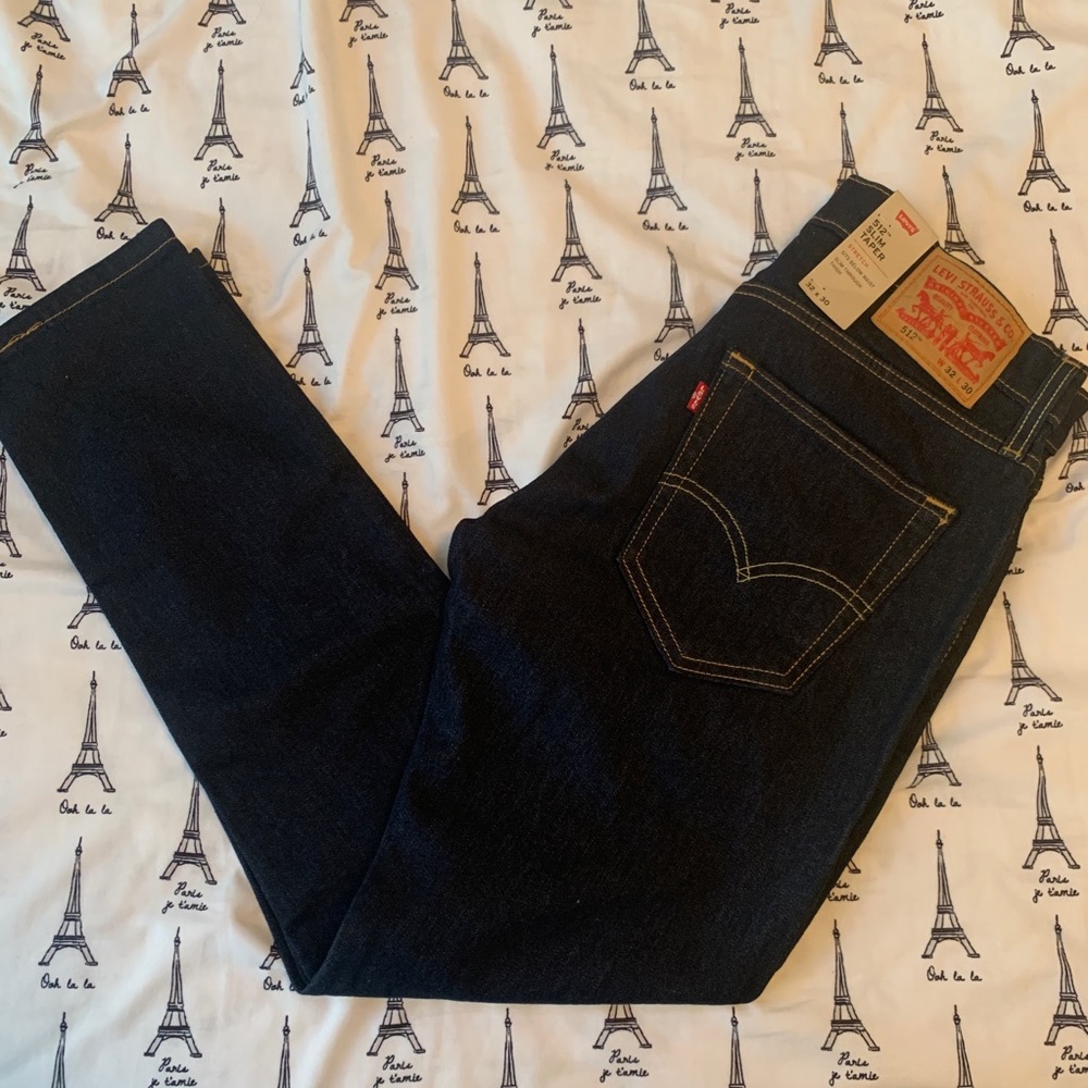 Levi’s Men’s 512 Slim Taper Dark Blue Jeans